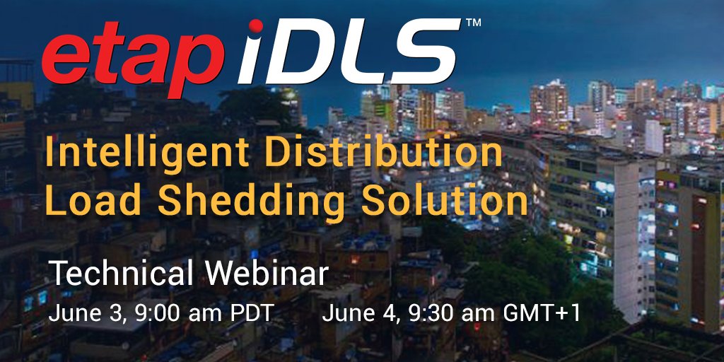 Learn how iDLS offers a model-driven load curtailment solution with optimization techniques to shed the minimum required distribution feeder loads based on reliability indices, quality of supply, and availability of distributed generation. etap.com/events/upcomin…
#etapSoftware