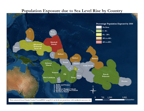 In our first reporting on mapping vulnerability, we sought to identify polities in the region at most risk of sea-level rise, including population and infrastructure risks. 3/  http://sites.utexas.edu/climatesecurity/files/2020/05/LBJ_Oceania_Mapping.pdf