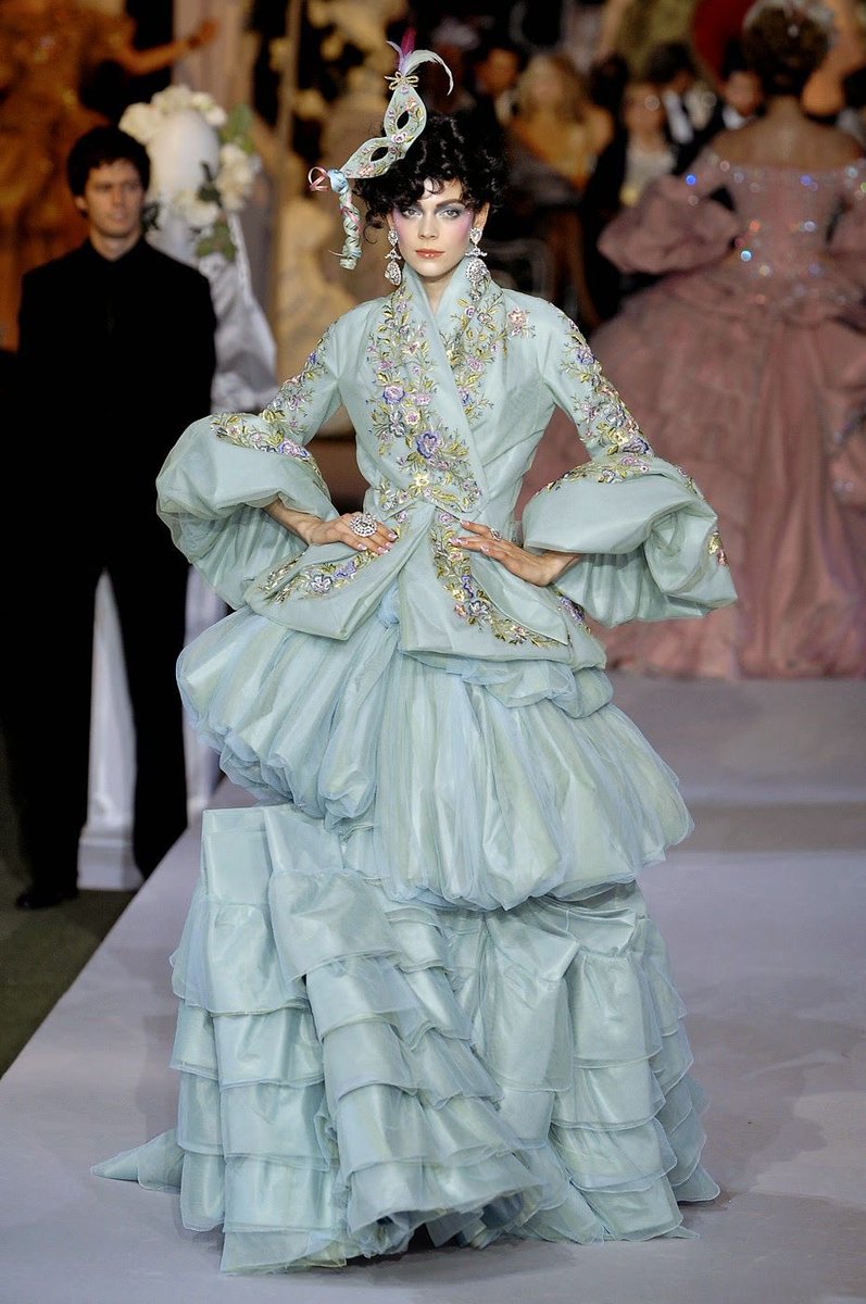 marie antoinette (2006)dior by john galliano (1996-2011)despite g*lliano’s disgusting views, there is no arguing that his work at dior was one of the most important moments in fashion. the extravagance in his haute couture shows has resembled that of antoinette’s insane life!