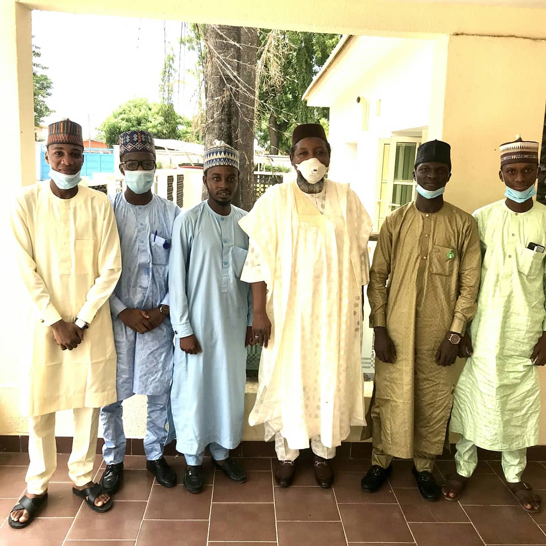 DanMornSir's tweet photo. The Executive Council of Students' Union Government under the Leadership of Comr. Mu'azu A. Sagir has visited the Vice Chancellor (V.C ATBU) Prof. M.A Abdul-azez,  in his resident yesterday.
The President @MuAlhaji  on behalf of the Students wished the V.C a Happy Eid Mubarak. https://t.co/1SAlqea79e