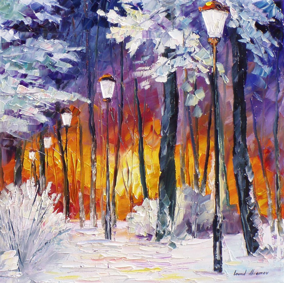 rubybrigg's tweet image. Winter Fire by Leonid Afremov deviantart.com/leonidafremov/…