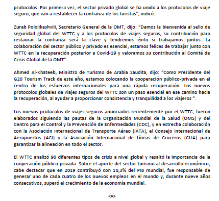 El <a href="/WTTC/">WTTC</a> anuncia el lanzamiento del Sello de Seguridad Global (Global Safety Stamp), que será otorgado a los destinos y empresas turísticas que adopten nuestros estándares globales para garantizar la higiene de establecimientos y proteger la salud de los viajeros #safetravels