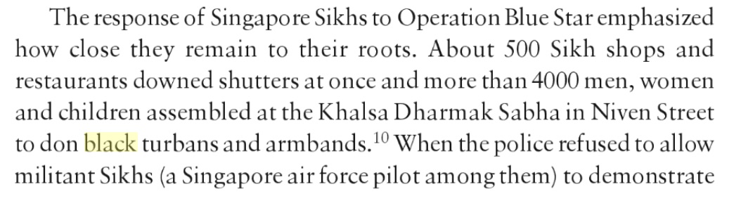 It seems like the black turban made a brief resurgence among Sikhs worldwide as a new symbol in June of 1984 - as one of mourning and pain after the Indian army’s attack on Darbar Sahib, Operation Bluestar