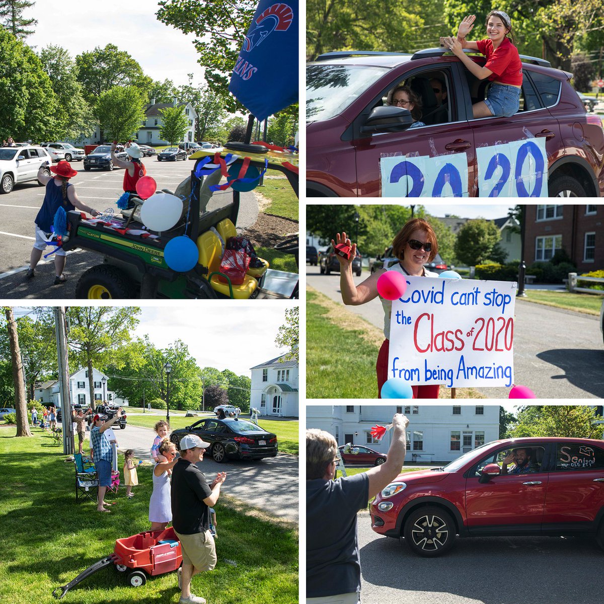 lawrenceacademy's tweet photo. #LASpartans2020: ”Covid can’t stop the #ClassOf2020 from being amazing!” Thrilled to see so many smiling faces during today’s socially-distant faculty farewell for our seniors. We love you all! #GoLASpartans #AlwaysASpartan #WhatWillYouDoAtLA #LawrenceAcademy https://t.co/8jfZSwofXi
