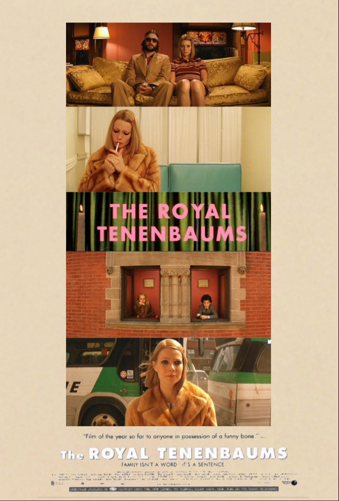 the royal tenenbaums (2001)gucci by alessandro michele (2016-)wes anderson’s films scream gucci; wes + michele are a match made in heaven. however, no film embodies alessandro’s aesthetic like the royal tenenbaums. loud colors, 70’s inspired, there’s even a tracksuit involved.