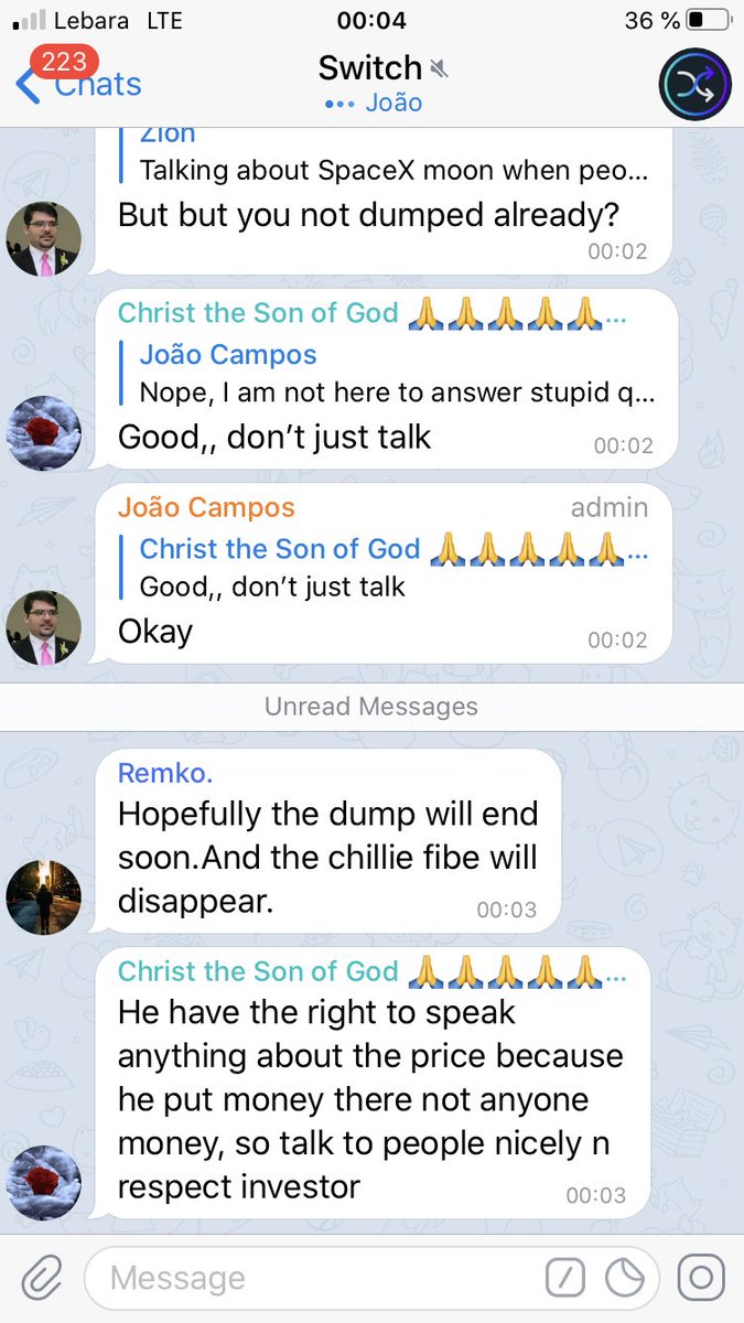 LRobertson33's tweet photo. $esh @SwitchAg admins trolling members after 98% dump https://t.co/GWcYokyMgW