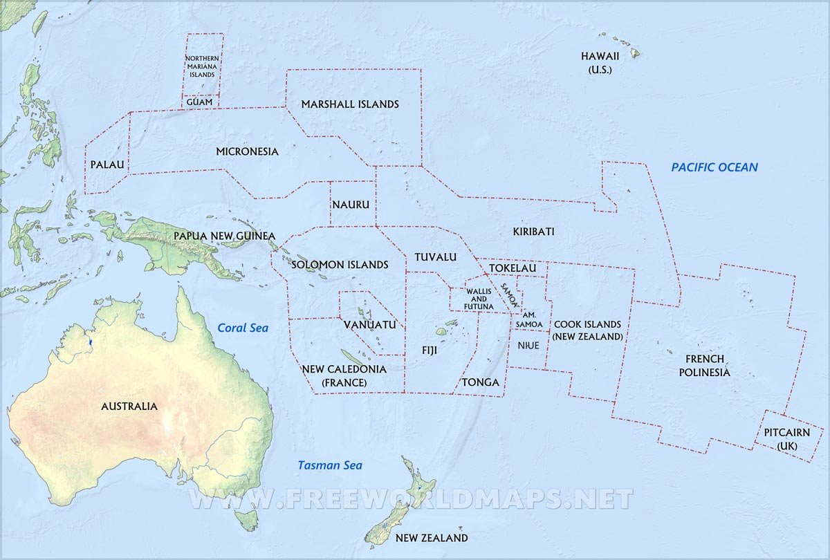 Oceania includes independent countries & polities that retain connections to other states such as France & the United States. Their island status makes them among most vulnerable to climate change because of sea-level rise, salt water intrusion, & storms. 7/