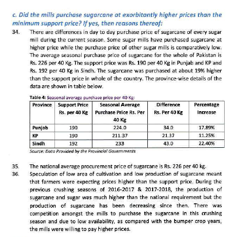 (24/n) The report notes that sugarcane procurement prices increased substantially at the start of new season. This sudden increase in cost of prod meant it was no longer profitable to export (see end of STAGE 2).