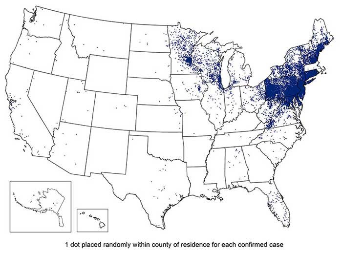 as the climate warms we’re seeing lyme spread out of the northeast us at alarming rates. up until last year, the cdc said about 30,000 people got sick from lyme every year.they’ve now amended that to 200,000.