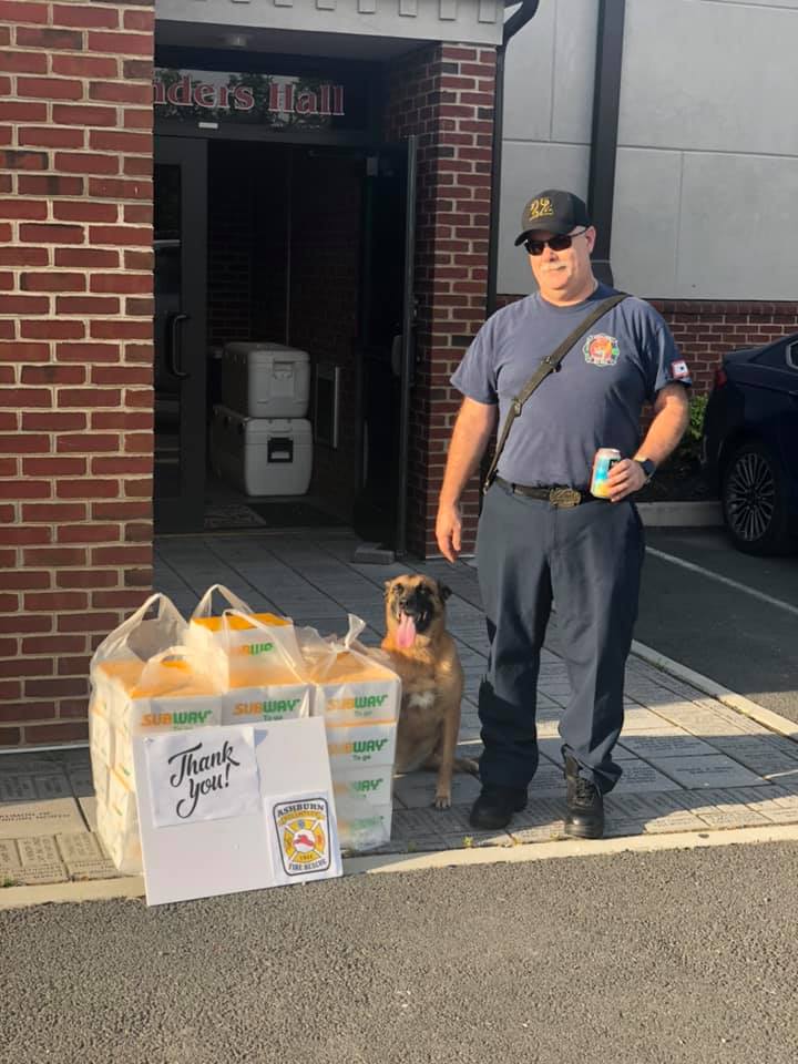 Can’t forget the night shifts!!!! Glad I had some help with the delivery 😀
Ashburn Volunteer Fire Rescue Department - AVFRD
Help donate to provide meals for those front line workers protecting us!! 
Venmo:@ashburnfarmsubway