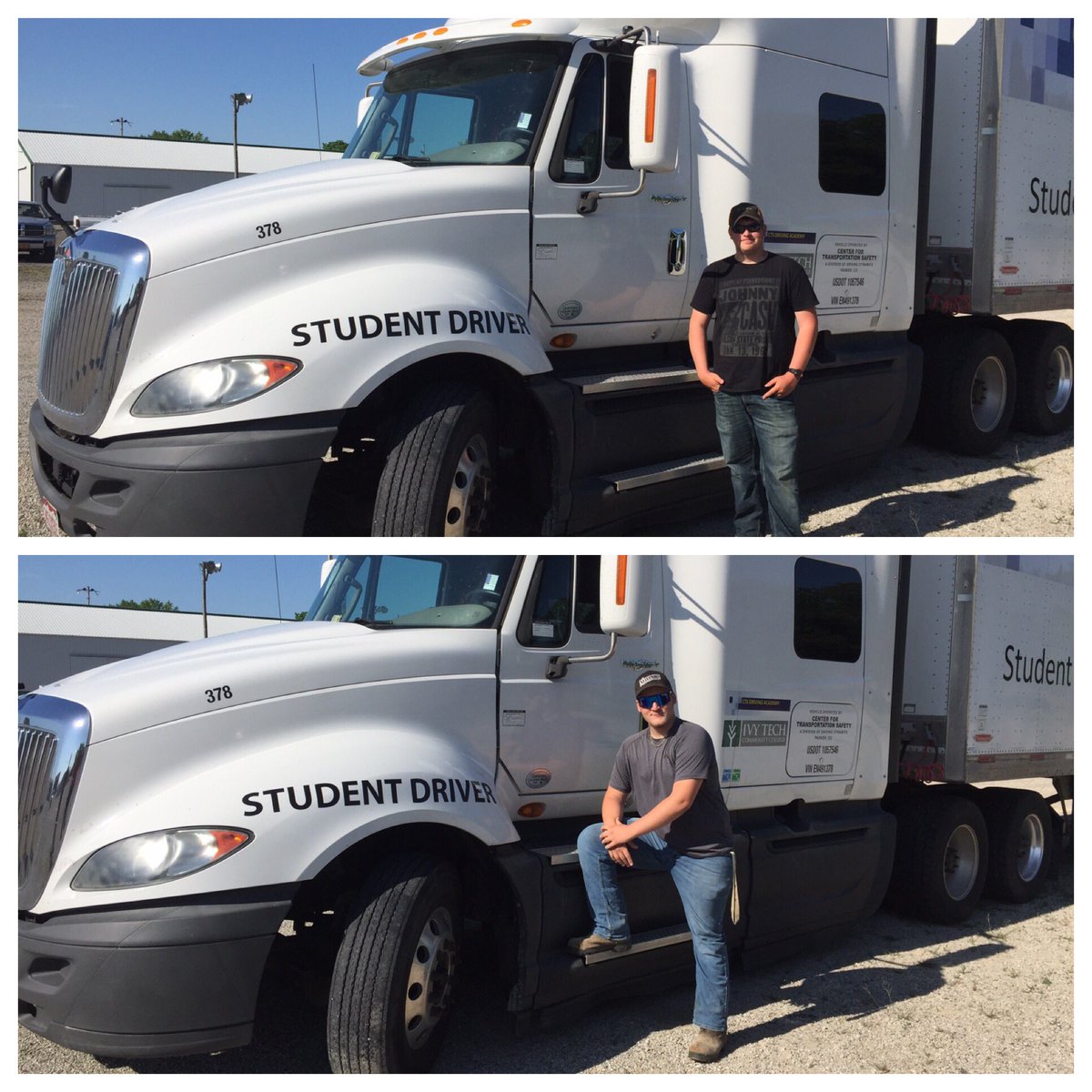 Heartland_Ctr's tweet photo. Colton and Sam are ready for the road in Heartland’s CDL program. https://t.co/ZfocmezL7p