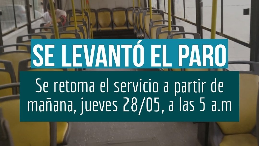 Mañana se retoma el servicio