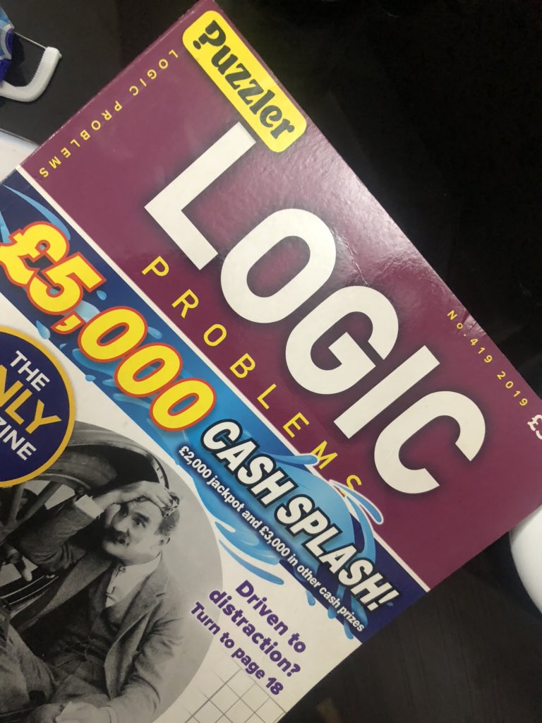 tolagbedotcom's tweet image. Finally middle aged enough to enjoy my #logicproblems in peace