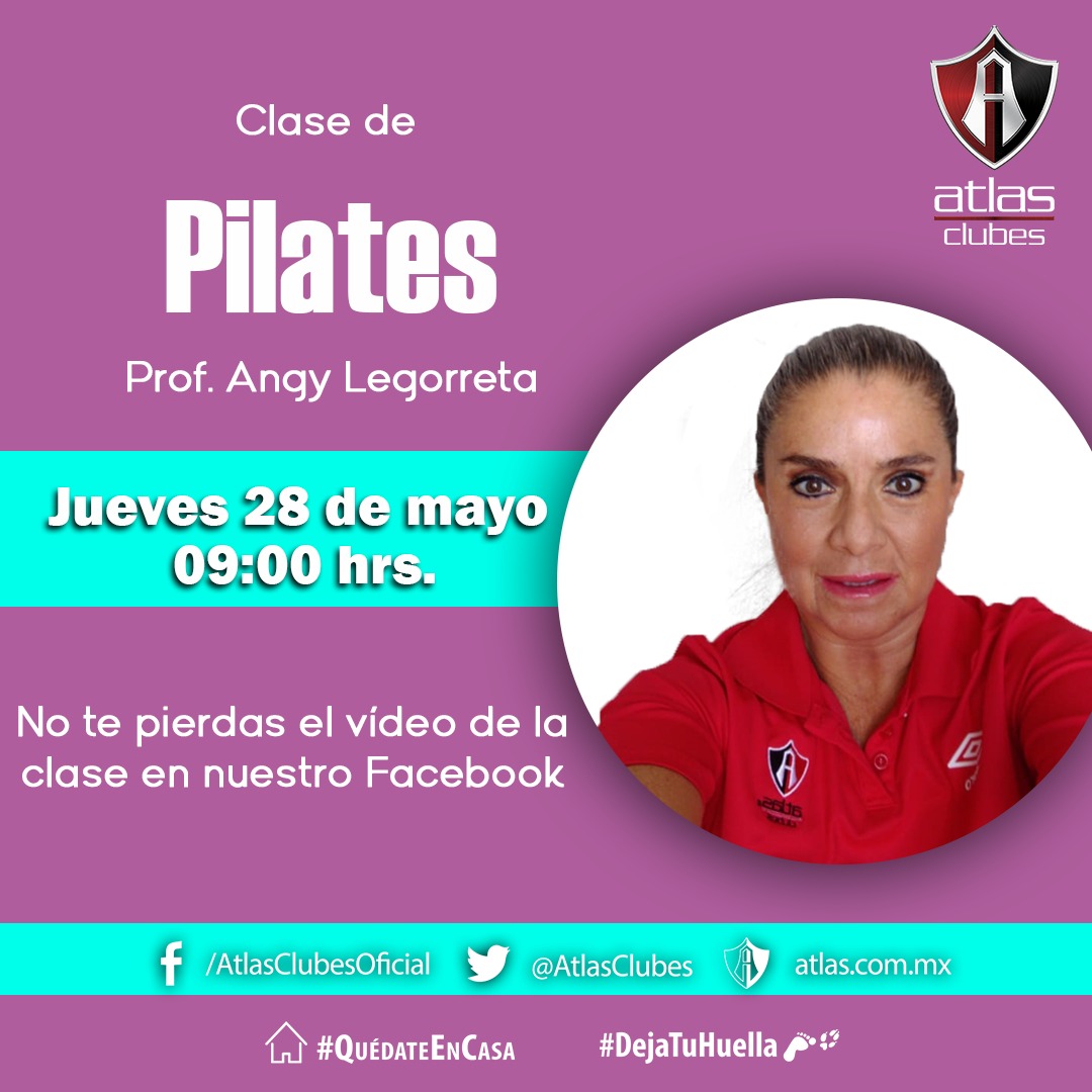 ☀️😀 No pierdas tu condición y mejora tu salud con las clases de #StepCoreográfico y #Pilates que tendremos mañana jueves 28 de mayo.

#QuédateEnCasa y #DejaTuHuella.