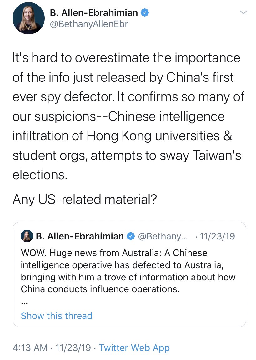 And your promotion of that fake Australian spy defector case, or when you literally said Chinese students use their “large numbers to suppress democratic freedoms”. Seriously, your feigning sympathy is more fake than those Channel bags aunties carry in Chinatown