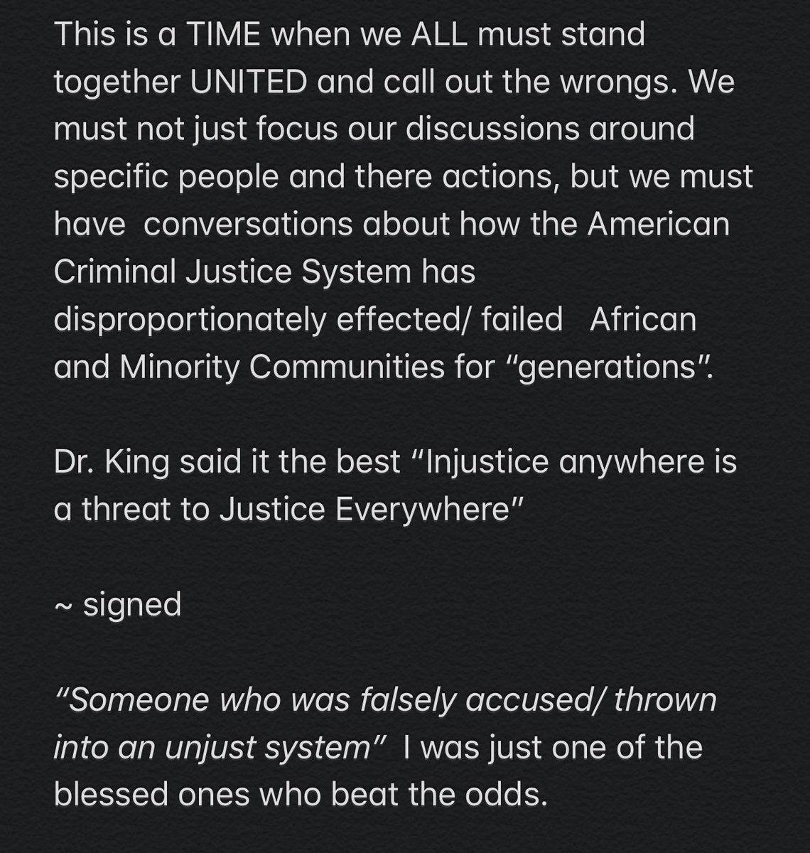 The man on the Left “KNEEled” PEACEFULLY , so that the the man on the Right, wouldn’t have to DIE with a “KNEE” forced against his neck - “Enough Said”? <a href="/Kaepernick7/">Colin Kaepernick</a> keep Kneeling, my brother
