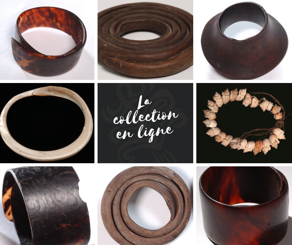 MuseedeNC's tweet photo. Cette semaine, la mise en ligne de la #collection du #MuseedeNC continue avec des bracelets du #Vanuatu en liane, en bois, en coquillages, ou en écaille de tortue. Certains servaient à protéger le poignet des archers. Plus d'informations : https://t.co/8bL8T9aAP7…/search-notice https://t.co/AgfWFgnJRs