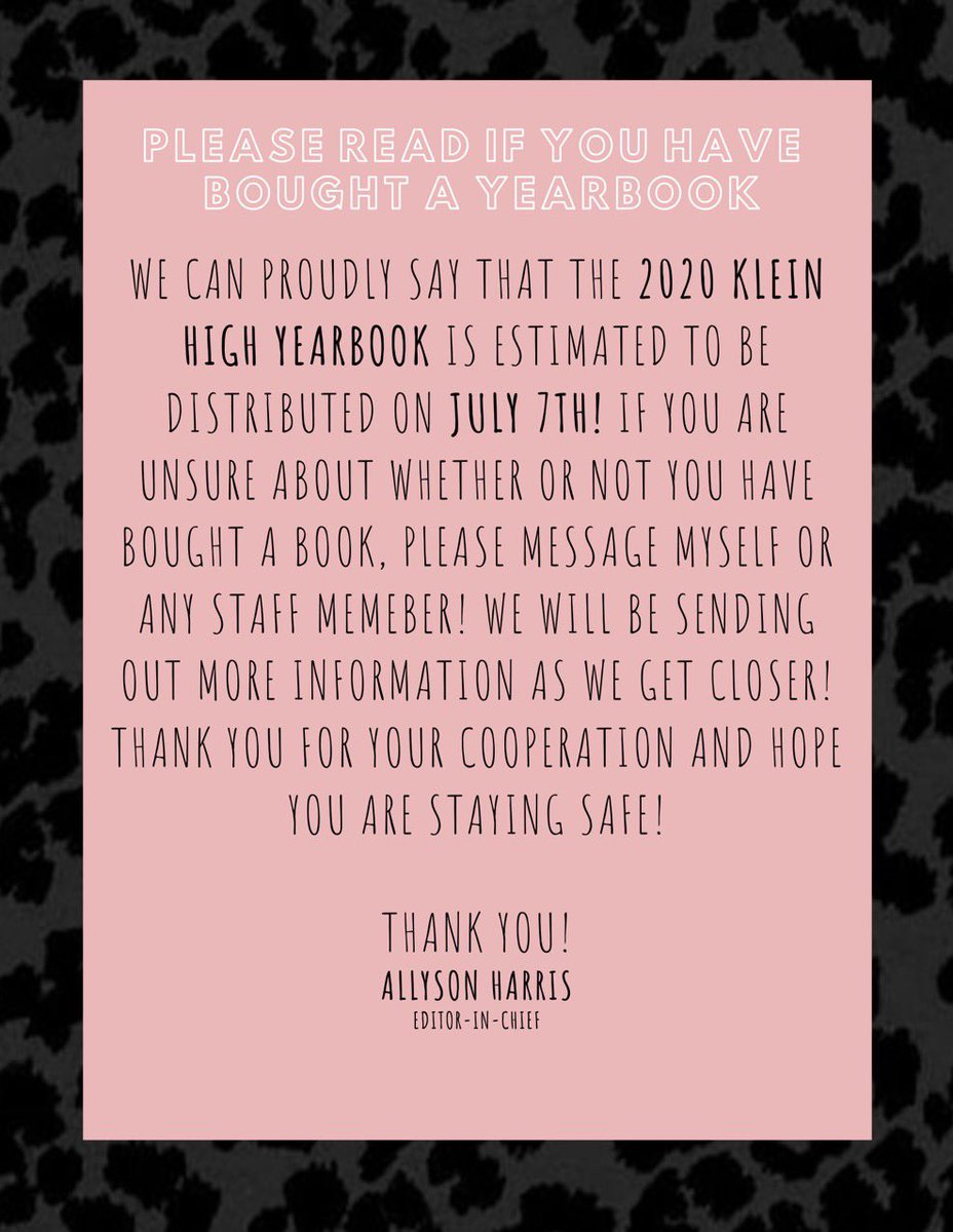 klein_yearbook's tweet image. If you have any questions please email moberholtzer1@kleinisd.net or ahar5570@students.kleinisd.net. More info to come!