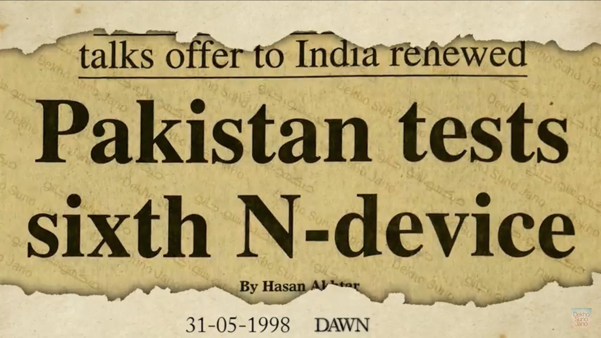 On 30th may 1998  #Pakistan conducted another  #Nuclear test, this was Chagai-2, pakistan conducted 6 N-tests to 5 of  #india and became the 7th Nuclear country in the world, also the first and only  #Muslim nuclear country worldwide .. 41/n  #یوم_تکبیر  #YomeTakbeer