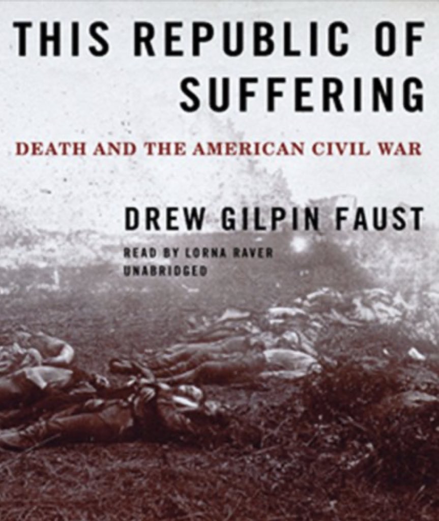 Drew Faust shows how the rapidly evolving embalming techniques during the civil war caused a shift in consciousness to the magnitude of the dead in a way that names in a newspaper never could.