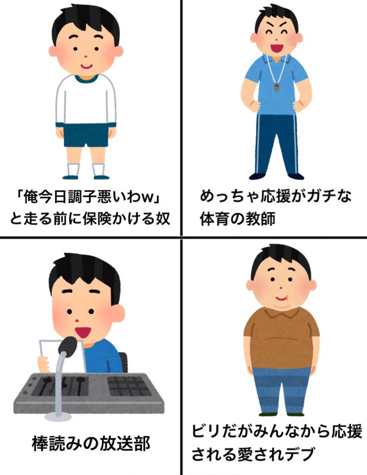 毎年よく見る光景？体育祭の時にいる奴まとめwww