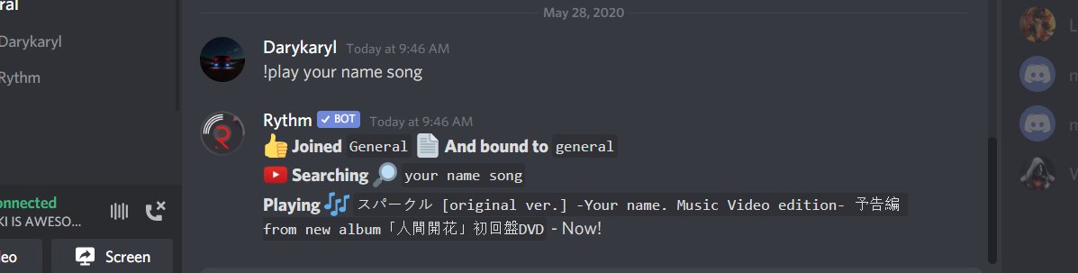 Discord Rhythm Bot Status