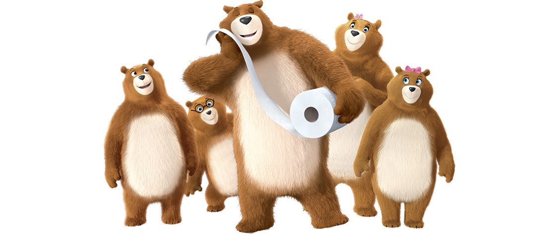 First off, the Charmin bears are always naked. However, in multiple commercials, we see our nudist bear family discussing and doing laundry, most notably underwear.