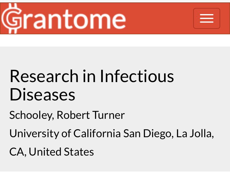 3/ Of course Schooley has a history of being funded by NIH.