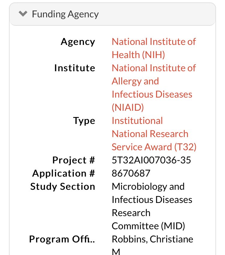 3/ Of course Schooley has a history of being funded by NIH.