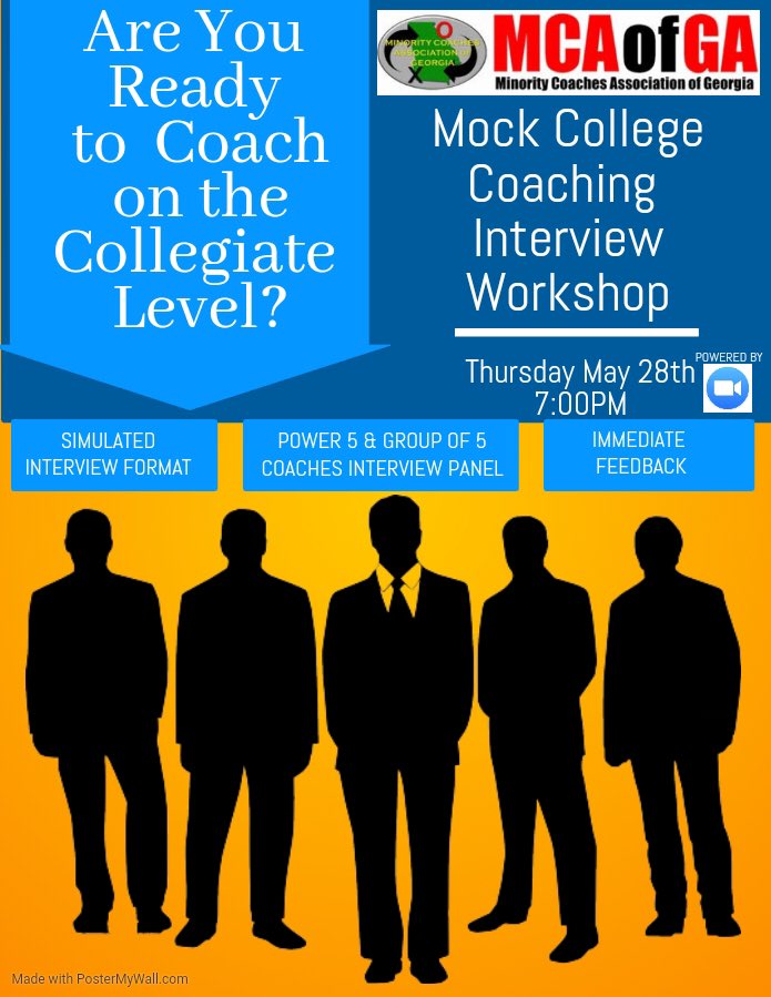 MCAOFGA's tweet photo. Coaches,
If you want to view the interviews tomorrow then please register here:  https://t.co/kSjrptmZ61 https://t.co/8qfCtRAOUb