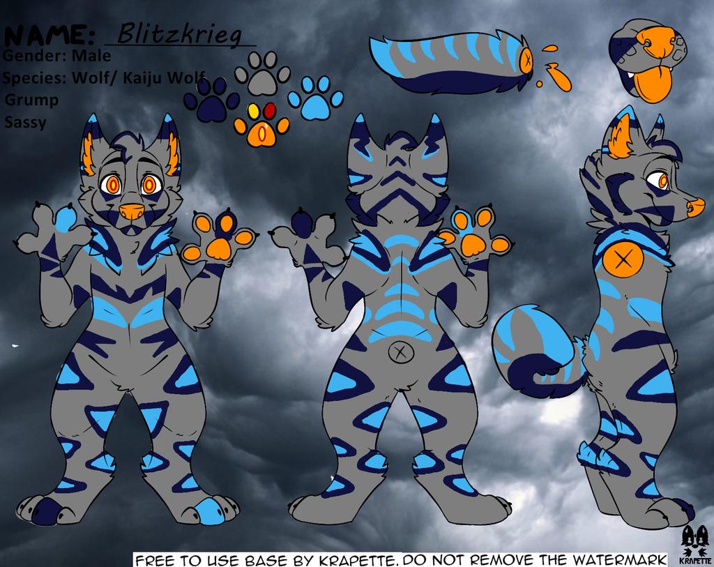 @Slumberyote My boi blitzkrieg could use an update hes supposed to be a KaijuWolf but i had no clue on how to draw him so i just used a basic base ^^'