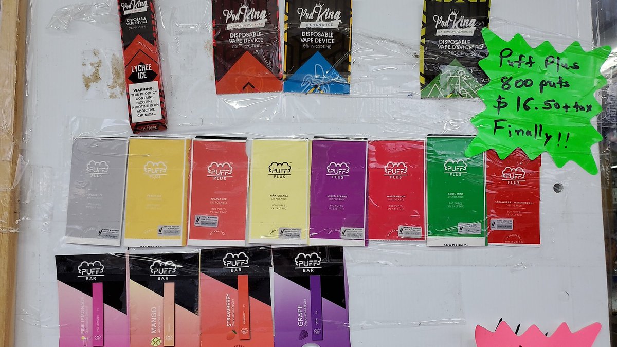 We got the PUFF PLUS too
800 pufs 💪💪
And got all the flavors too
#weprovidetheparty