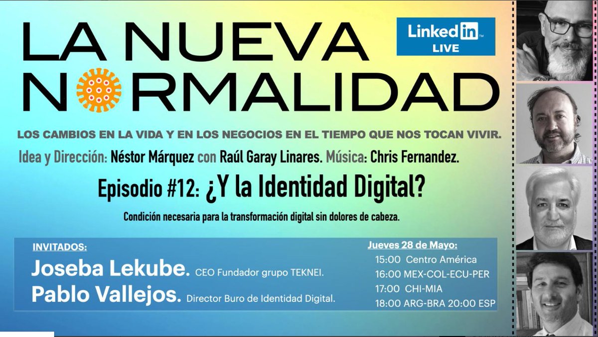 BIDMex's tweet photo. Les invitamos al episodio 12 de la Nueva Normalidad: ¿Y la identidad digital? https://t.co/onL8JVoMMp