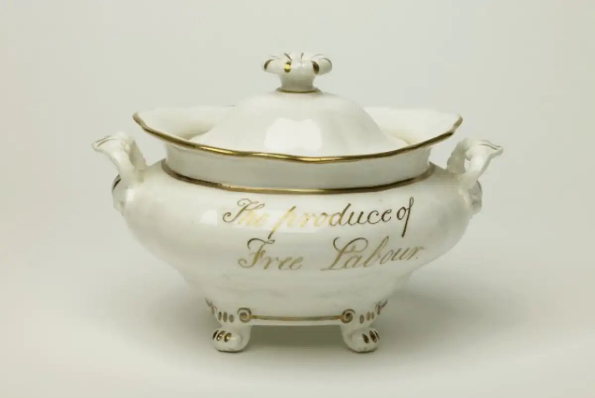 By 1830, it looks like their branding improved. Instead of "not made by slaves" ... they used..