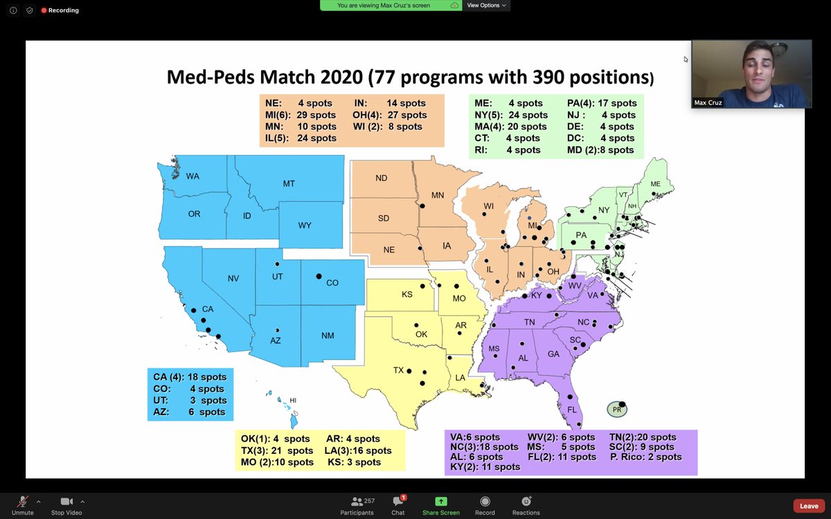 For this year in particular, good to review the location of programs! Less on the West coast and a preponderance in the Northeast.(For what it's worth, I never thought I would be in Texas, but I love it here!!! So worth considering other places ) #askMedPeds5/