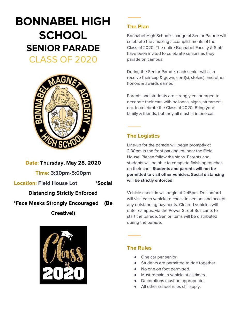 TOMMOROW !!! BRUIN SENIOR PARADE