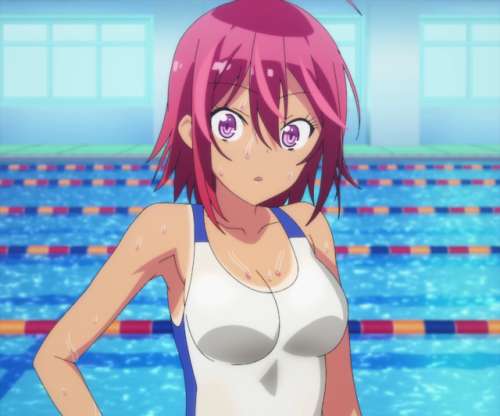4. Uruka Takemoto from Bokuben. What more can I say? The perfect swimming tomboy of tanned perfection, the Ebony and Ivory Mermaid, and the true winner and best girl of her series. Uruka won my heart and the MC’s by swimming passionately forward, never backing down for a moment!