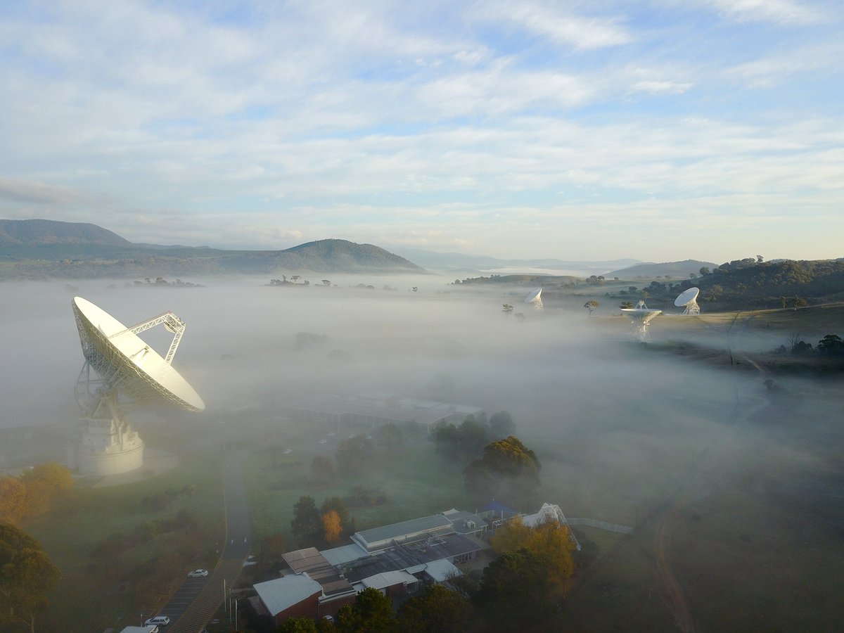 Since everyone seemed to have enjoyed seeing our big dish Deep Space Station 43 in the  #fog this morning, we thought that we'd share a few others that we've taken over the years.  #DSS43  #Canberra  #weatherThread
