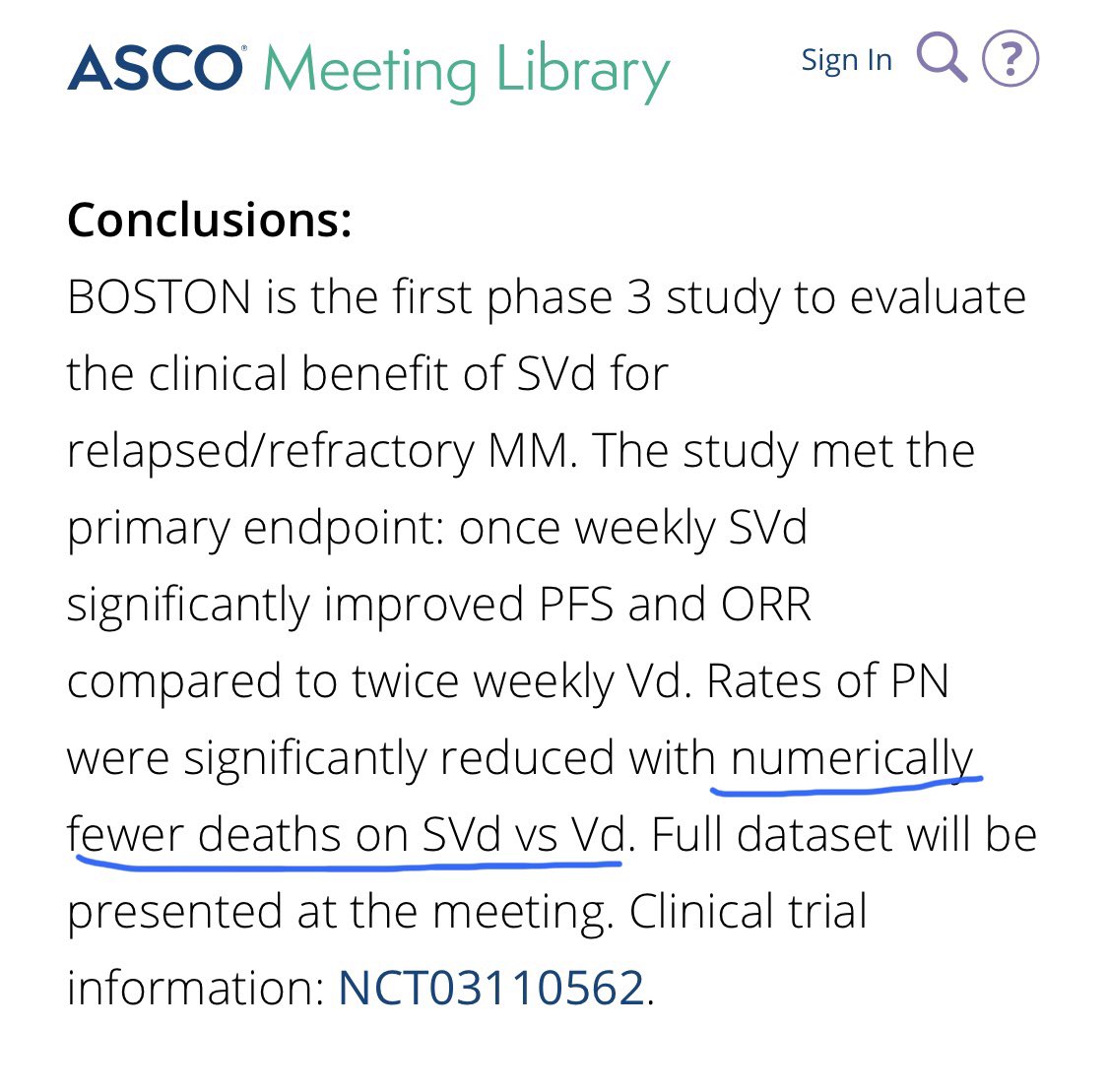  $KPTIWhat to make of Karyopharm & selinexor going into BOSTON full dataset as late breaker oral at  #ASCO2020 ?Let’s start w/ the abstract—PFSORRLower Peripheral Neuropathy(Numerically fewer deaths..)