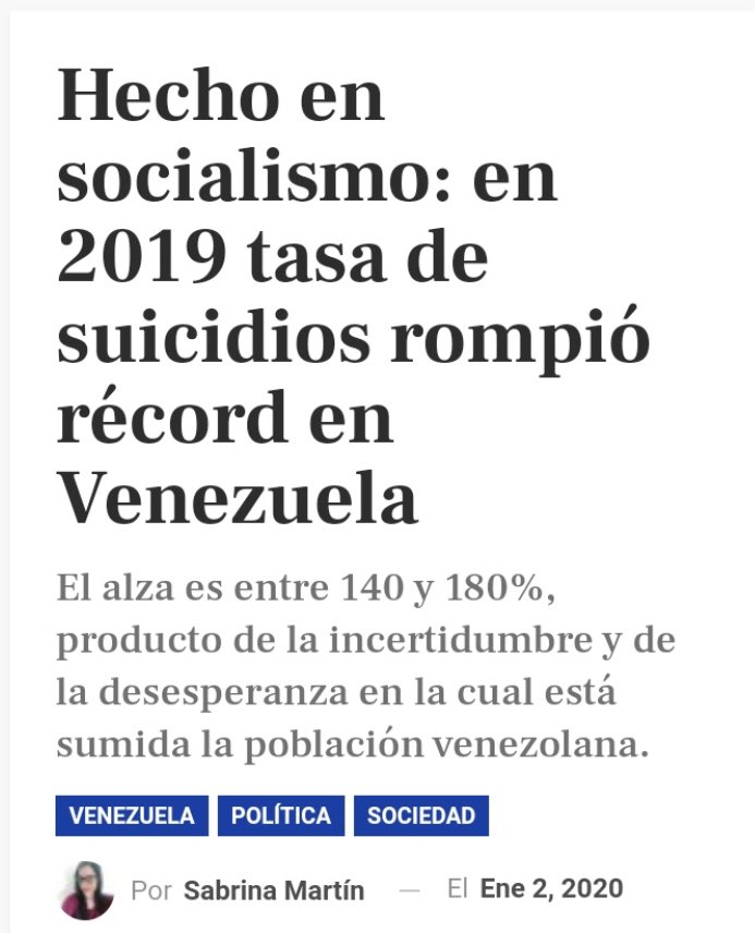 cherrycartaya's tweet photo. #NoEsNormal estemos en listas de récord negativos como la lista de suicidos. #ElRegimenEsCulpable https://t.co/10X1Lj42NH
