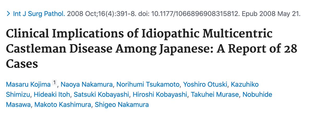 Attempts to further categorize idiopathic MCD came from Japan when Kojima et al described 28 cases in 2008 that were divided into “plasmacytic lymphadenopathy” and “non-plasmacytic” that resembled the “hyaline vascular” variant seen with unicentric CD.