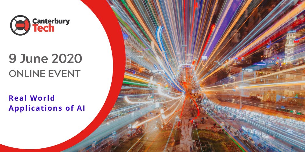 CanterburyTech's tweet photo. Book your diary for our June event, when we will be speaking to Adam Lyness of @Intranel and Samantha Azari of Arcanum around the topic of Real World Applications of AI.
#ArtificialIntelligence 
https://t.co/r94tuloWjT https://t.co/FQtA4tzCLX