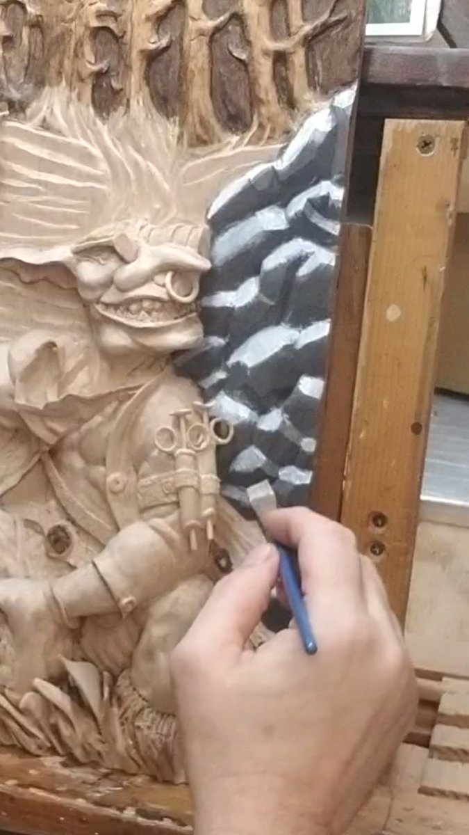 Madcarver00's tweet photo. Goblin Hobbies - Rework/Color
https://t.co/ziqR44Hd1P
YT:
https://t.co/Lo2hegfmbL
Patreon:
https://t.co/4MWZzqIfnb
#wip #goblins #fantasyart #usingnewskills #rework #dnd #redo #addingcolor #woodcarving #sculpture #magicalrealism #woodworking #dirivitiveartwork #imaginative https://t.co/hA1nsCG9Gm