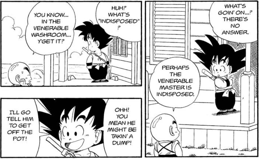 The way Kuririn politely speaks reminds me of the Buddhist monks who live at the monastery my family goes to, and well, that perfectly fits Kuririn given his backstory.