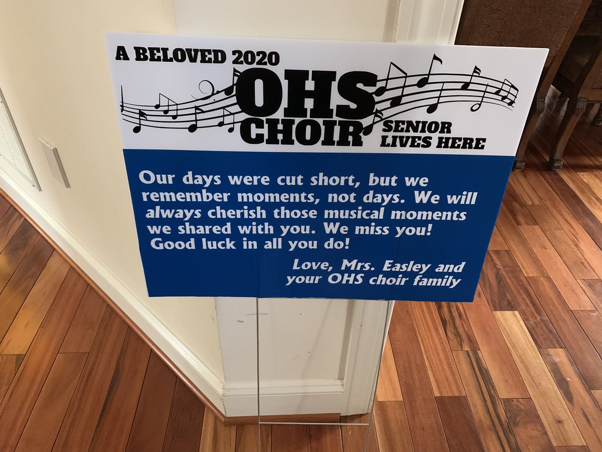 Angie Easley (@angie_easley) on Twitter photo Today...probably the most joyful, emotional and sad day all in one. I had the honor of visiting each of my seniors and giving them a little joy amidst all the chaos of this life right now. Trust me...there is beauty in all things. <a href="/OHS_CenterStage/">OHS Center Stage</a> <a href="/OsbournHSChoirs/">OHS Choirs</a> #oneosbourn Today...probably the most joyful, emotional and sad day all in one. I had the honor of visiting each of my seniors and giving them a little joy amidst all the chaos of this life right now. Trust me...there is beauty in all things. <a href="/OHS_CenterStage/">OHS Center Stage</a> <a href="/OsbournHSChoirs/">OHS Choirs</a> #oneosbourn