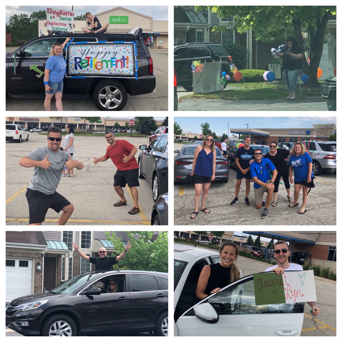 t_athans's tweet photo. SS/WL celebrated Lyn Scolaro’s retirement with a parade after 38 years in education!  Congrats! ⁦@APProf⁩ ⁦@KnightsofPHS⁩ ⁦@District214⁩ ⁦⁦@ProspectStuCo⁩ https://t.co/bwEpRriZH1