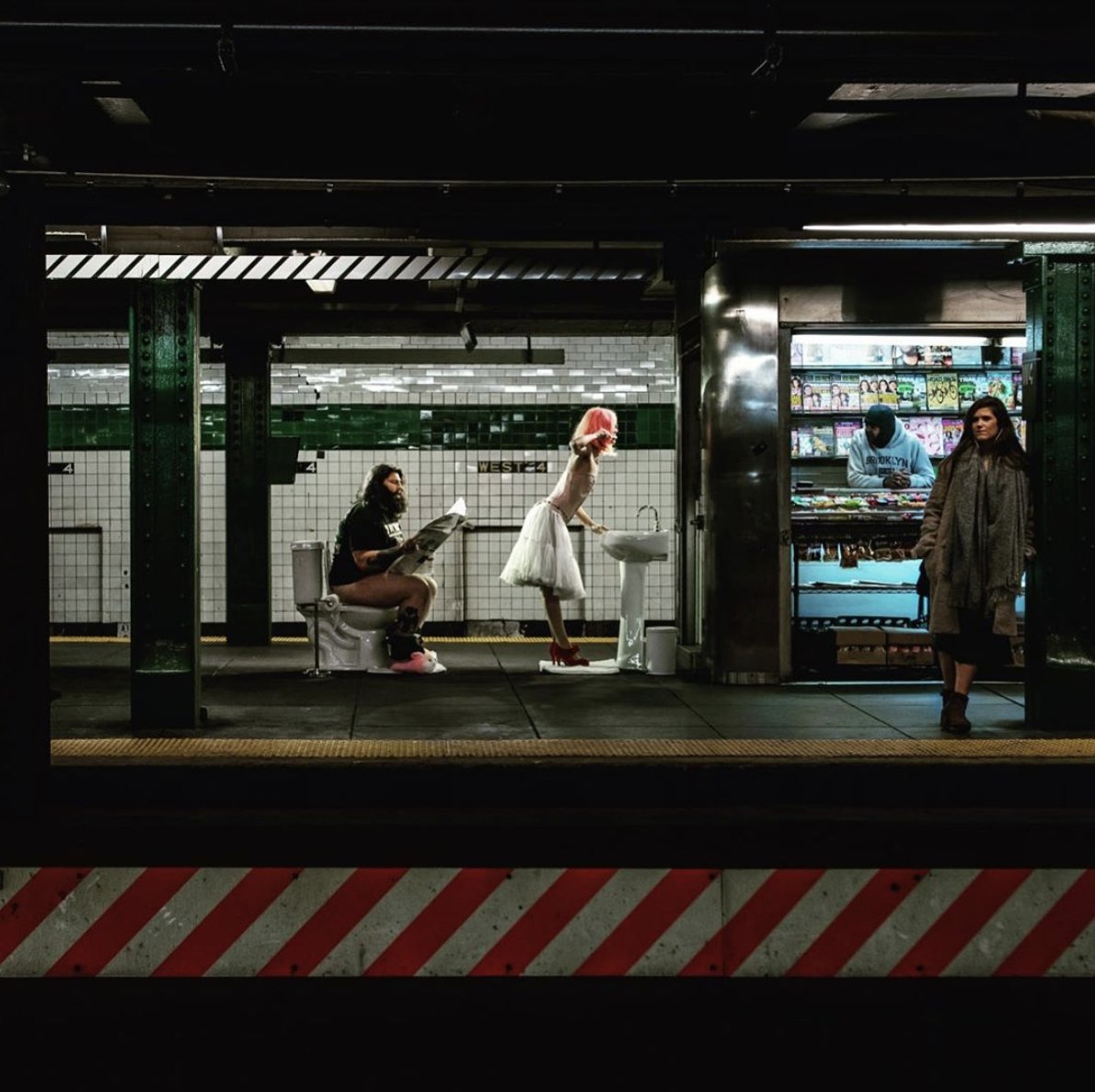 As the #lockdown continues, it appears some New Yorkers have the subways to themselves! 😁 #conceptualphotography by #photographer and #sohomusemember Nathaniel Johnson. #nyc #photography #dream #inspire #create #wearesohomuse