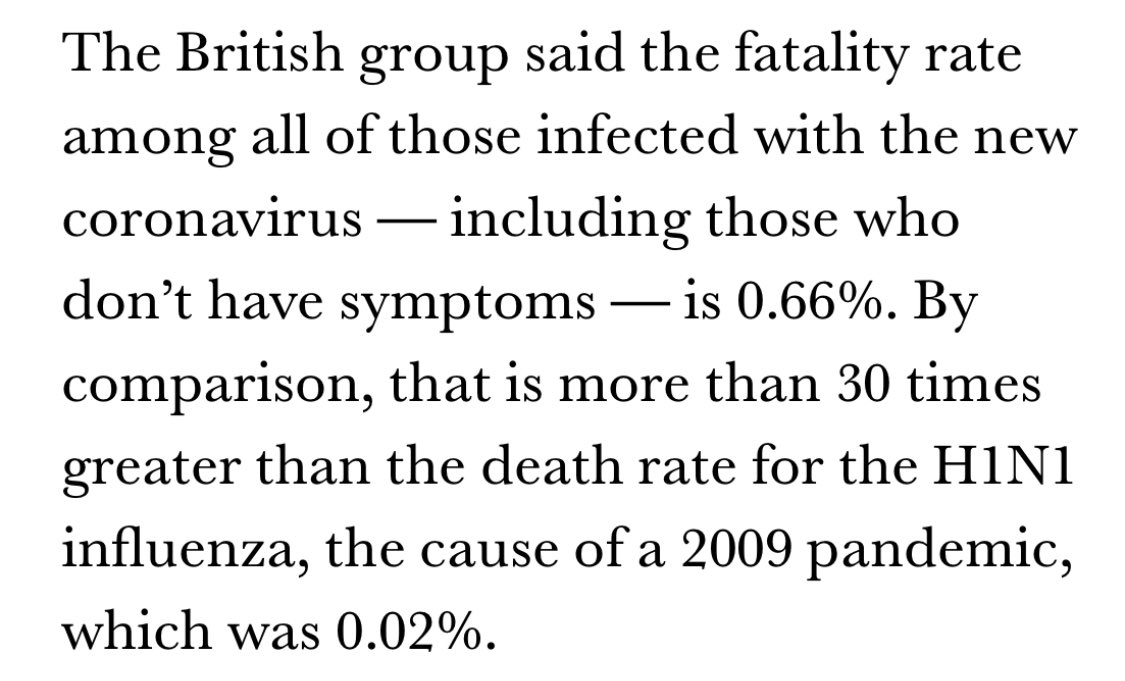 A study compared H1N1 fatality rates to Cornoavirus as well. 7/