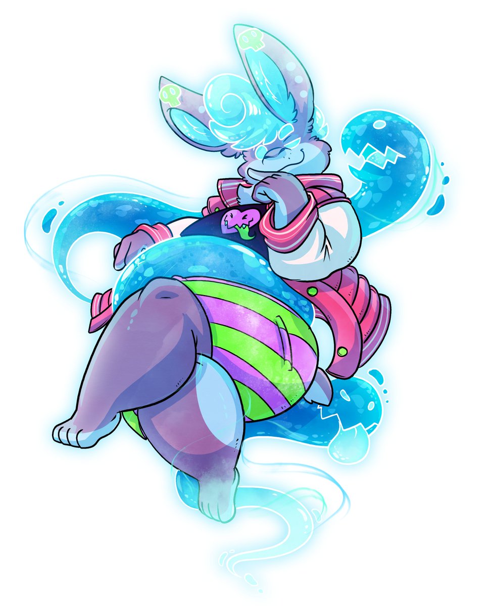 Esme - Folks may recognise this character from a growth drive I did a while back! He is a rabbit that has been corrupted and possessed by a multitude of mischievous ghosts and has now joined in the fun.