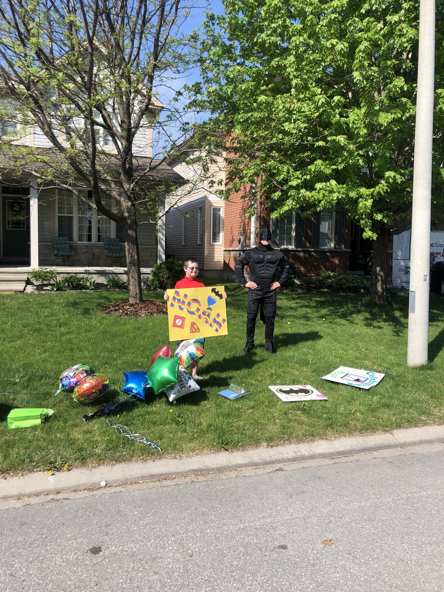 Gatorspolito's tweet photo. Today we celebrated our Noah and his receiving of the Celebrating Excellence award. Batman joined his teachers, EAs and principals in celebrating the joy that is Noah. His positive out look and determination to always do his best inspires us all! Congratulations! @AngelsOCSB https://t.co/kS1X16G6jV